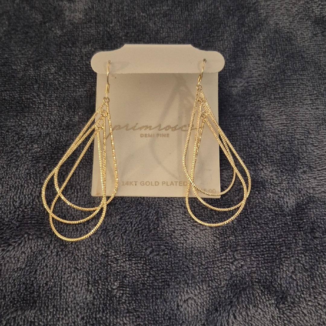 Primrose 14kt Gold Plated Teardrop Earrings 35$